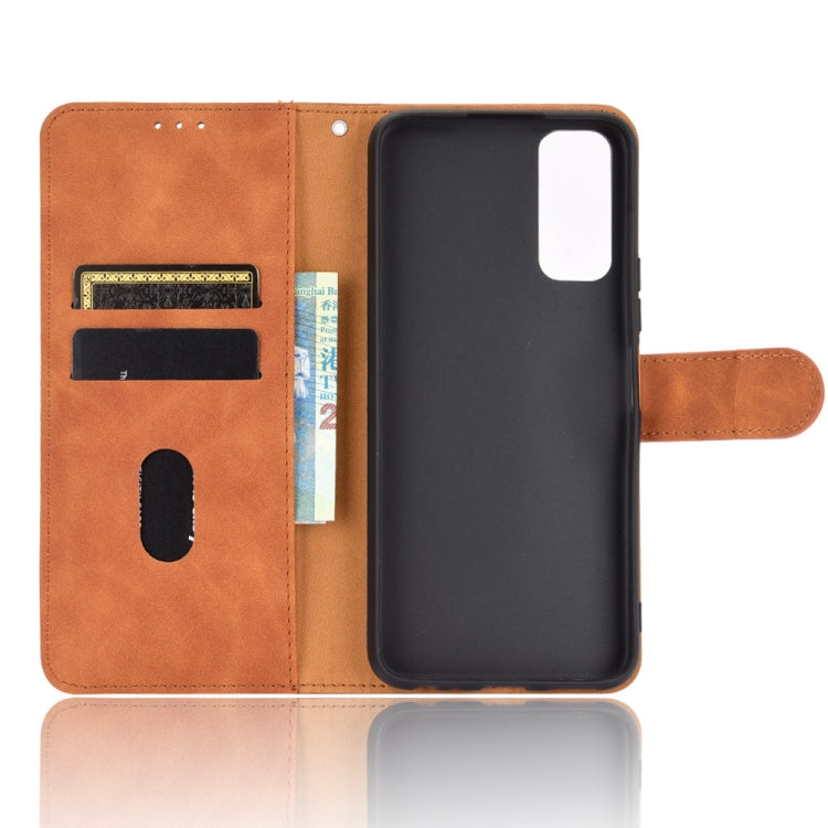 For Vivo Y20 / Y20i (Indian) Solid Color Skin Feel Magnetic Buckle Horizontal Flip Calf Texture PU Leather Case with Holder & Card Slots & Wallet