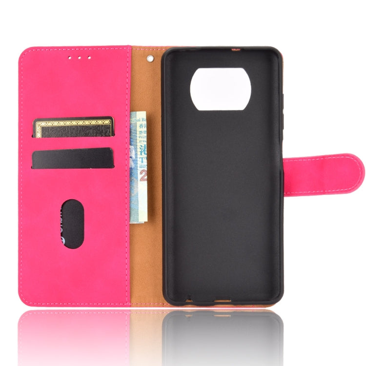 For Xiaomi Poco X3 NFC Solid Color Skin Feel Magnetic Buckle Horizontal Flip Calf Texture PU Leather Case with Holder & Card Slots & Wallet