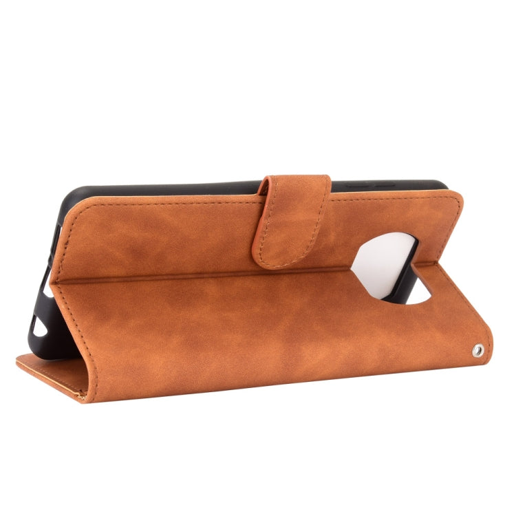 For Xiaomi Poco X3 NFC Solid Color Skin Feel Magnetic Buckle Horizontal Flip Calf Texture PU Leather Case with Holder & Card Slots & Wallet