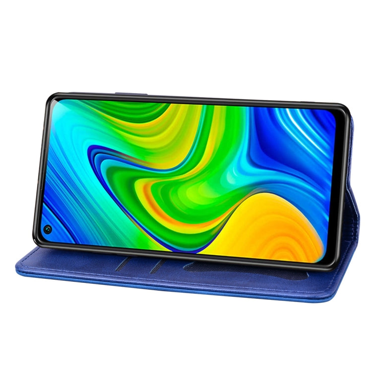 For Xiaomi Redmi Note 9 Business Stitching Horizontal Flip Leather Case with Double Folding & Bracket & Card Slots & Photo Frame & Wallet