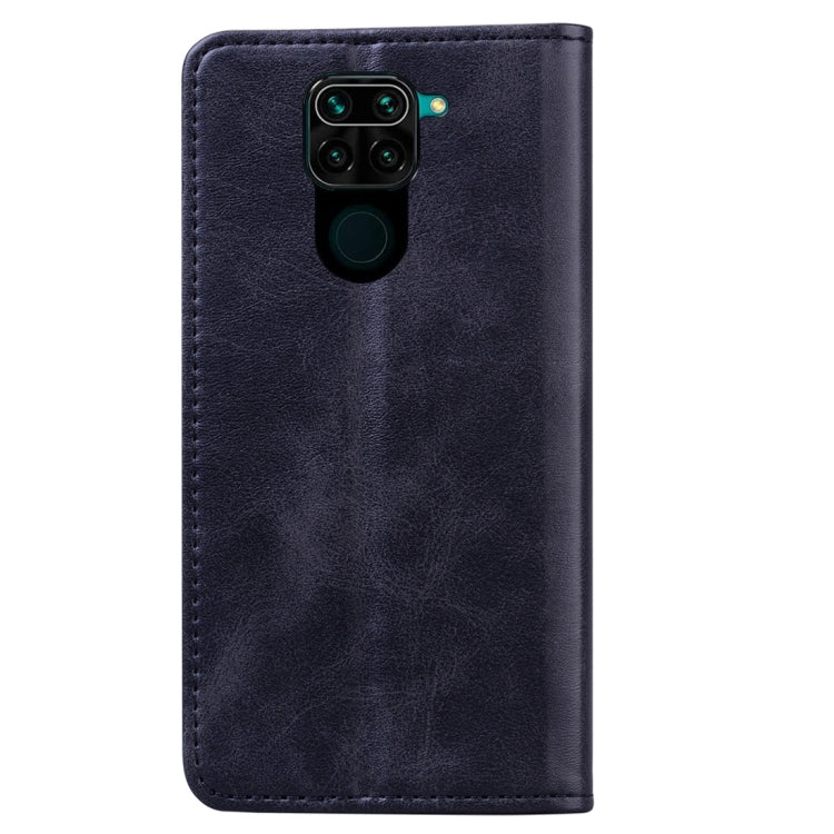 For Xiaomi Redmi Note 9 Business Stitching Horizontal Flip Leather Case with Double Folding & Bracket & Card Slots & Photo Frame & Wallet