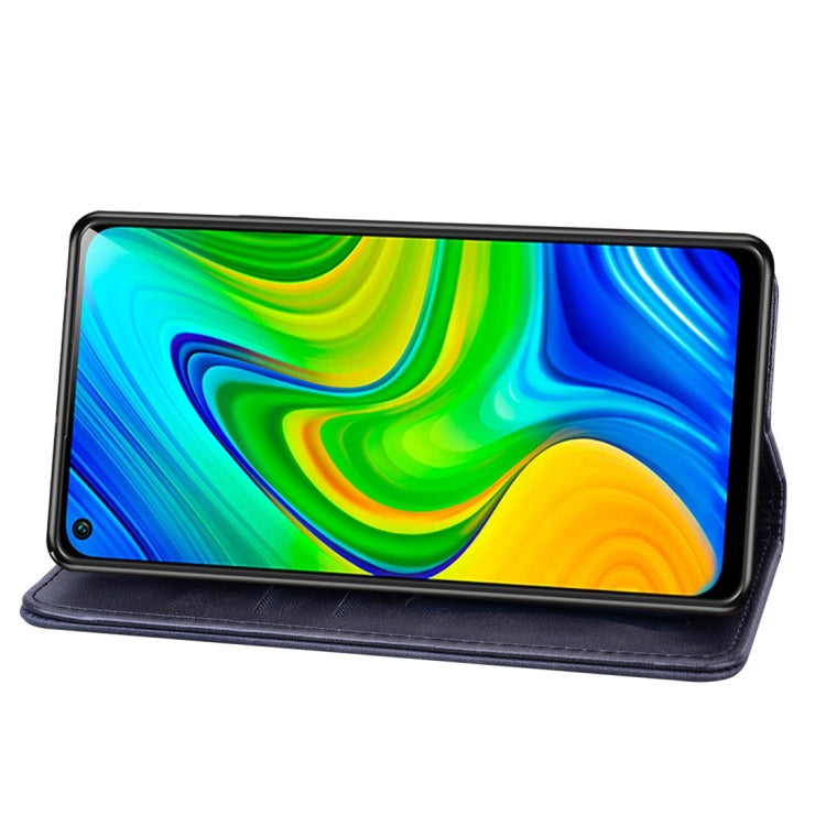 For Xiaomi Redmi Note 9 Business Stitching Horizontal Flip Leather Case with Double Folding & Bracket & Card Slots & Photo Frame & Wallet