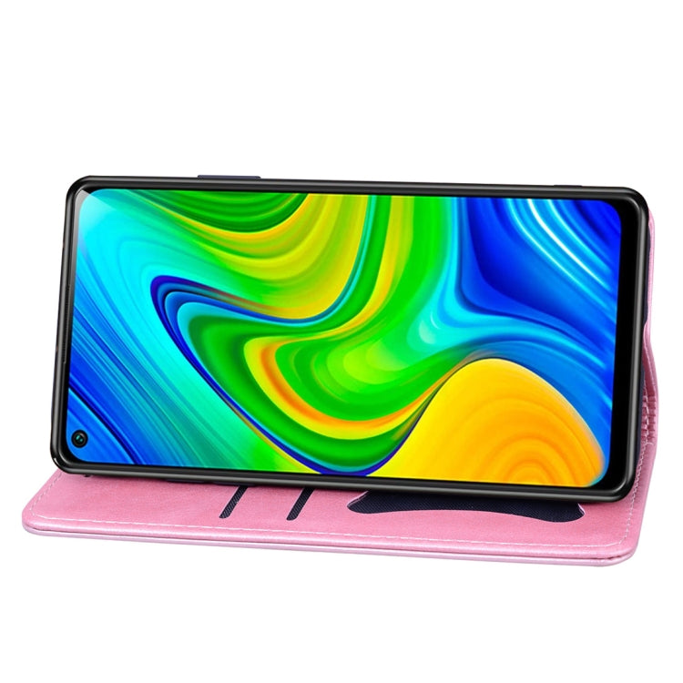 For Xiaomi Redmi Note 9 Business Stitching Horizontal Flip Leather Case with Double Folding & Bracket & Card Slots & Photo Frame & Wallet