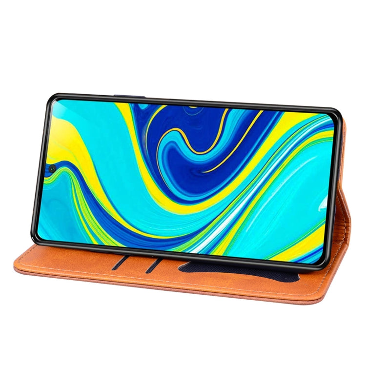 For Xiaomi Redmi Note 9 Pro / 9 Pro Max / 9S Business Stitching Horizontal Flip Leather Case with Double Folding & Bracket & Card Slots & Photo Frame & Wallet