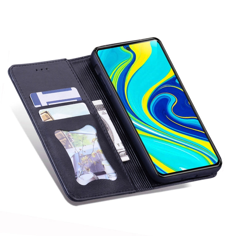 For Xiaomi Redmi Note 9 Pro / 9 Pro Max / 9S Business Stitching Horizontal Flip Leather Case with Double Folding & Bracket & Card Slots & Photo Frame & Wallet