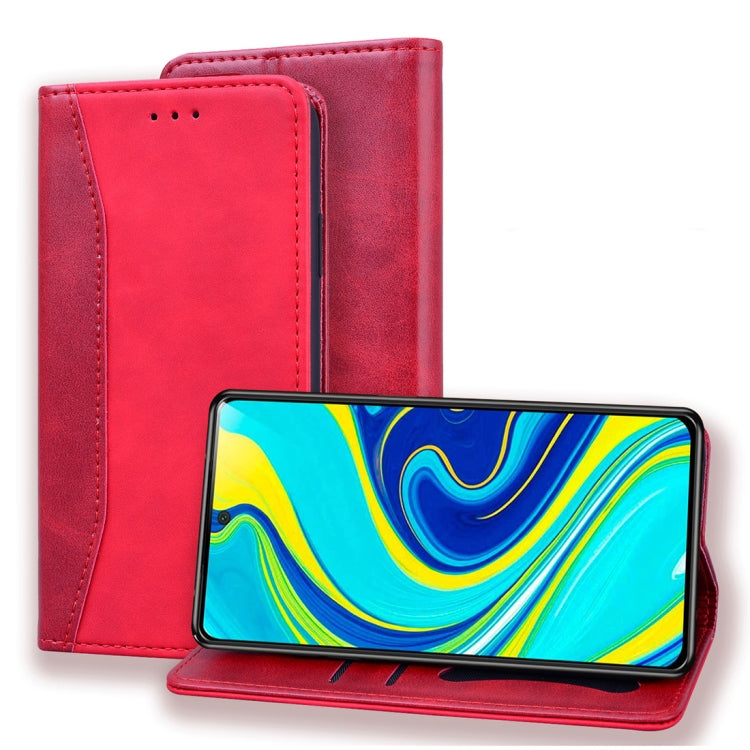 For Xiaomi Redmi Note 9 Pro / 9 Pro Max / 9S Business Stitching Horizontal Flip Leather Case with Double Folding & Bracket & Card Slots & Photo Frame & Wallet