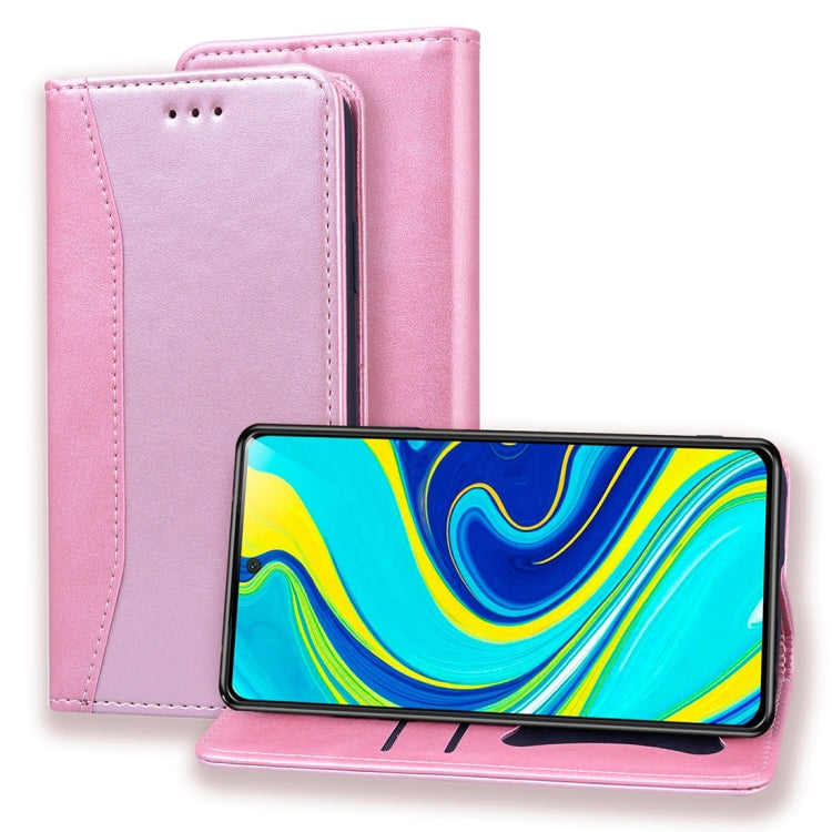 For Xiaomi Redmi Note 9 Pro / 9 Pro Max / 9S Business Stitching Horizontal Flip Leather Case with Double Folding & Bracket & Card Slots & Photo Frame & Wallet