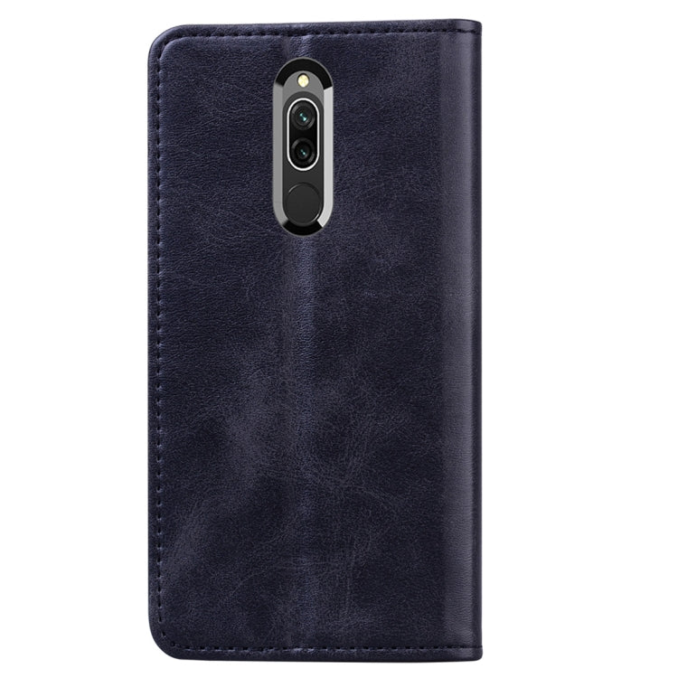 For Xiaomi Redmi 8 Business Stitching Horizontal Flip Leather Case with Double Folding & Bracket & Card Slots & Photo Frame & Wallet