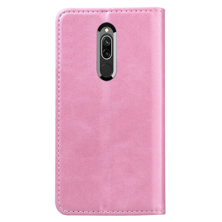 For Xiaomi Redmi 8 Business Stitching Horizontal Flip Leather Case with Double Folding & Bracket & Card Slots & Photo Frame & Wallet