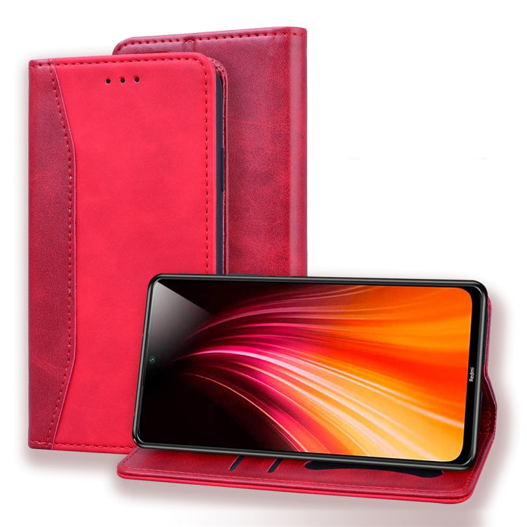 For Xiaomi Redmi Note 8 Business Stitching Horizontal Flip Leather Case with Double Folding & Bracket & Card Slots & Photo Frame & Wallet