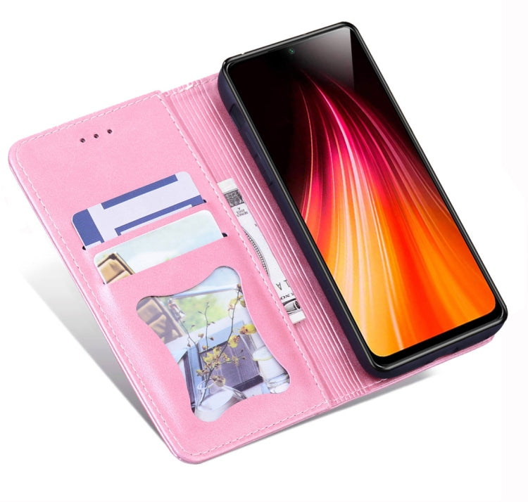 For Xiaomi Redmi Note 8 Pro Business Stitching Horizontal Flip Leather Case with Double Folding & Bracket & Card Slots & Photo Frame & Wallet