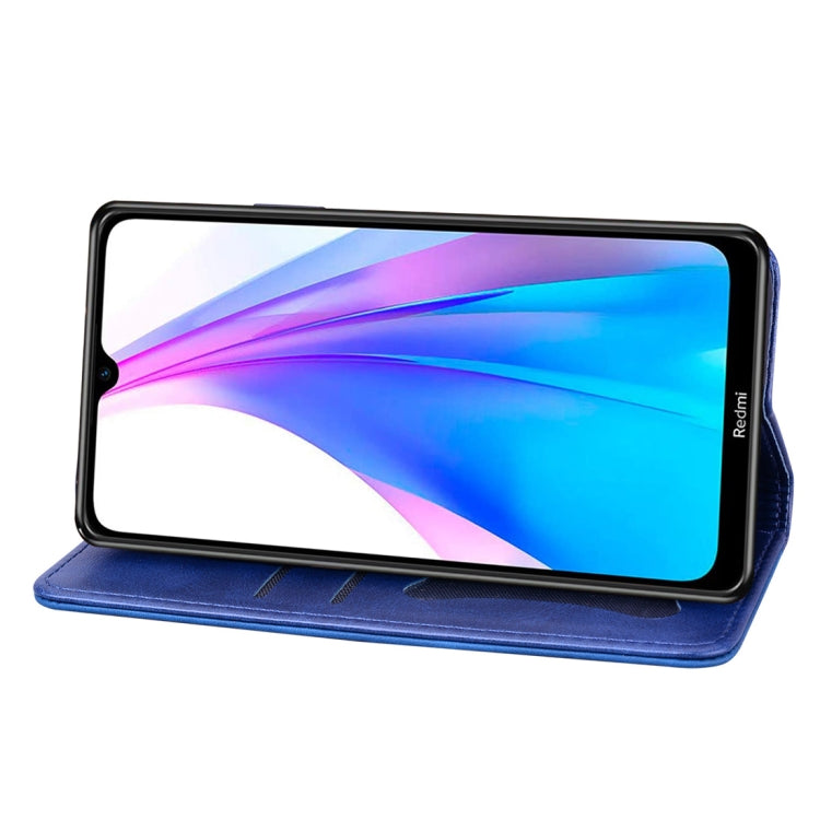 For Xiaomi Redmi Note 8T Business Stitching Horizontal Flip Leather Case with Double Folding & Bracket & Card Slots & Photo Frame & Wallet