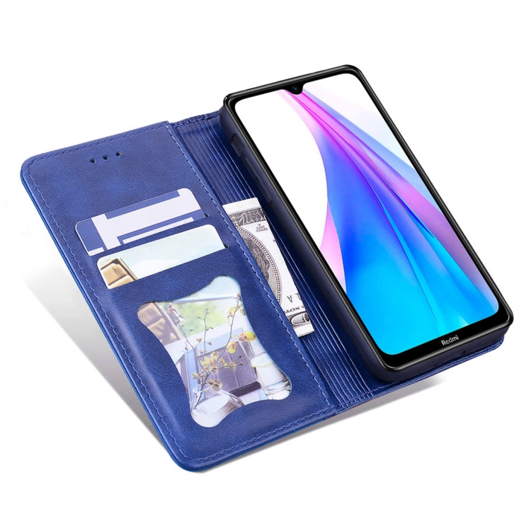 For Xiaomi Redmi Note 8T Business Stitching Horizontal Flip Leather Case with Double Folding & Bracket & Card Slots & Photo Frame & Wallet
