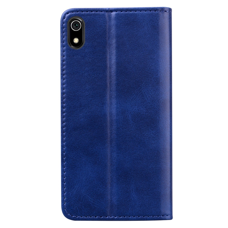 For Xiaomi Redmi 7A Business Stitching Horizontal Flip Leather Case with Double Folding & Bracket & Card Slots & Photo Frame & Wallet