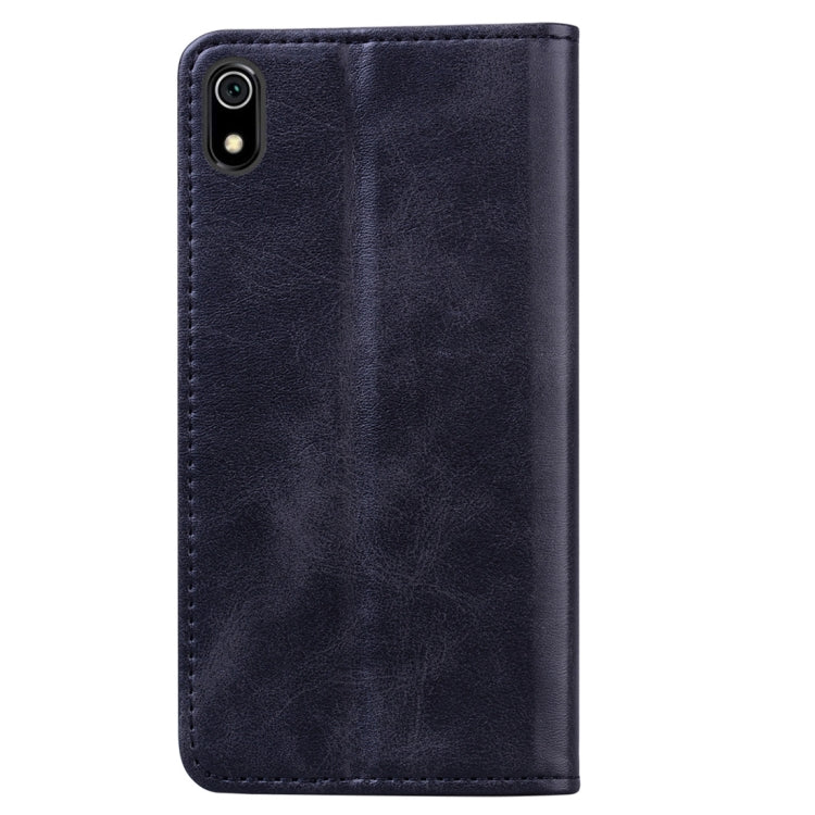 For Xiaomi Redmi 7A Business Stitching Horizontal Flip Leather Case with Double Folding & Bracket & Card Slots & Photo Frame & Wallet