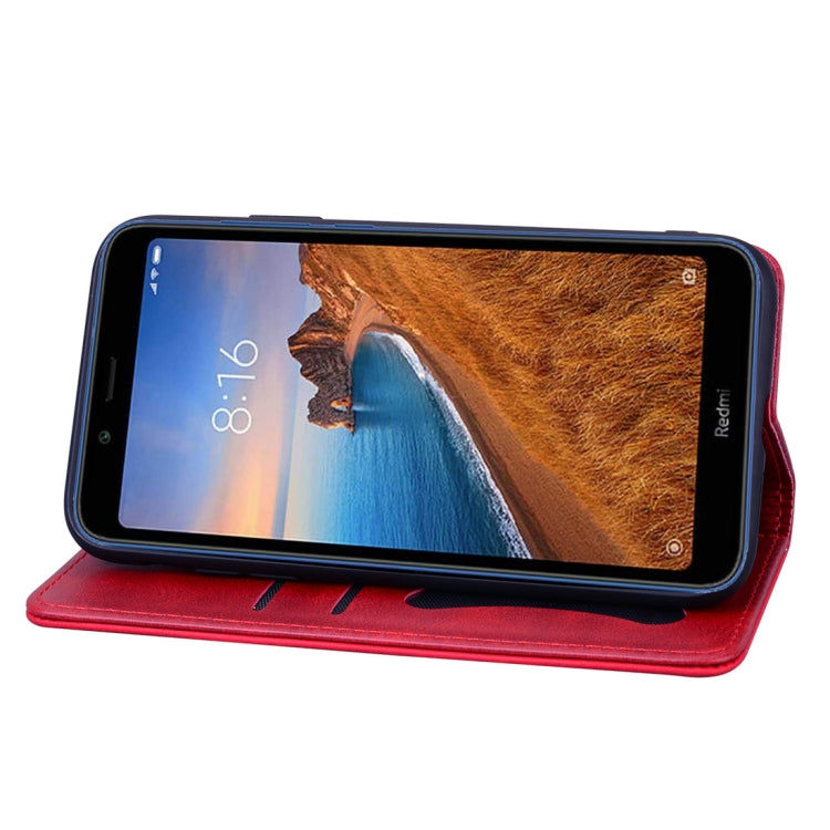 For Xiaomi Redmi 7A Business Stitching Horizontal Flip Leather Case with Double Folding & Bracket & Card Slots & Photo Frame & Wallet