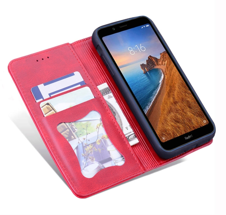 For Xiaomi Redmi 7A Business Stitching Horizontal Flip Leather Case with Double Folding & Bracket & Card Slots & Photo Frame & Wallet
