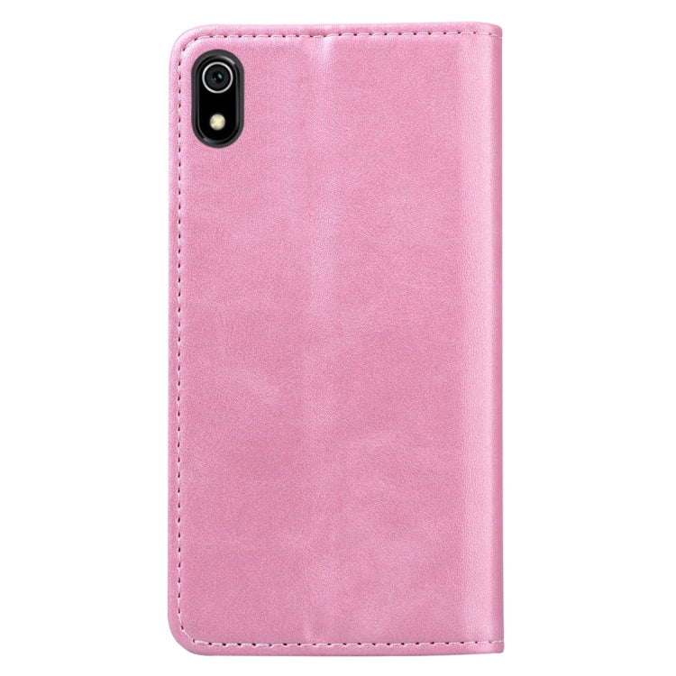 For Xiaomi Redmi 7A Business Stitching Horizontal Flip Leather Case with Double Folding & Bracket & Card Slots & Photo Frame & Wallet