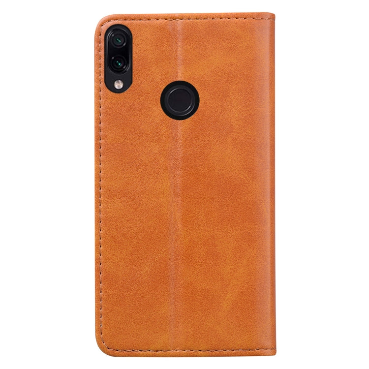 For Xiaomi Redmi Note 7 / Note 7 Pro Business Stitching Horizontal Flip Leather Case with Double Folding & Bracket & Card Slots & Photo Frame & Wallet