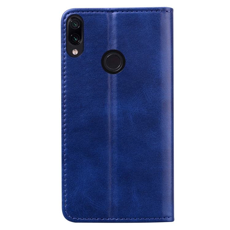 For Xiaomi Redmi Note 7 / Note 7 Pro Business Stitching Horizontal Flip Leather Case with Double Folding & Bracket & Card Slots & Photo Frame & Wallet