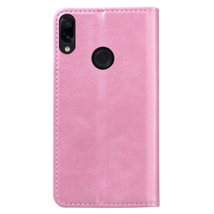 For Xiaomi Redmi Note 7 / Note 7 Pro Business Stitching Horizontal Flip Leather Case with Double Folding & Bracket & Card Slots & Photo Frame & Wallet