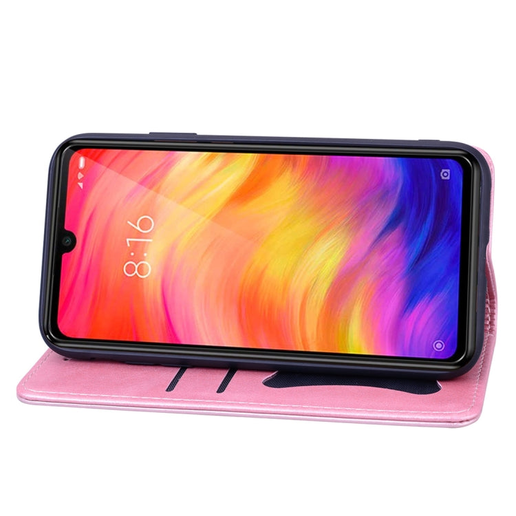 For Xiaomi Redmi Note 7 / Note 7 Pro Business Stitching Horizontal Flip Leather Case with Double Folding & Bracket & Card Slots & Photo Frame & Wallet