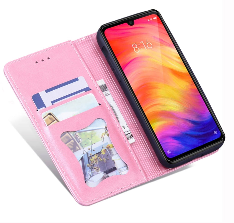 For Xiaomi Redmi Note 7 / Note 7 Pro Business Stitching Horizontal Flip Leather Case with Double Folding & Bracket & Card Slots & Photo Frame & Wallet