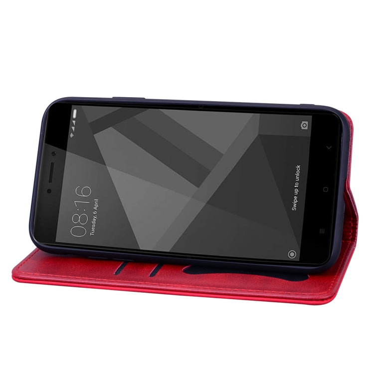 For Xiaomi Redmi 4X Business Stitching Horizontal Flip Leather Case with Double Folding & Bracket & Card Slots & Photo Frame & Wallet