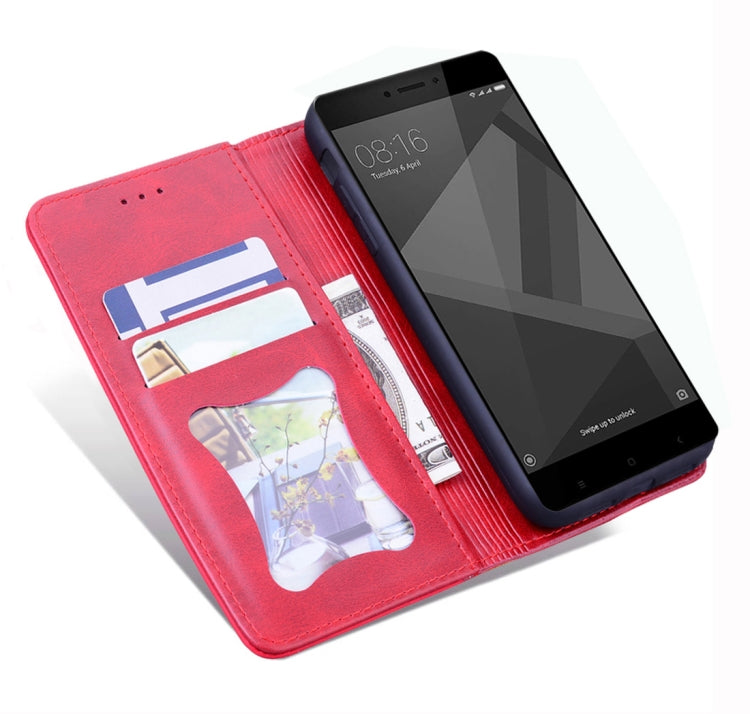 For Xiaomi Redmi 4X Business Stitching Horizontal Flip Leather Case with Double Folding & Bracket & Card Slots & Photo Frame & Wallet
