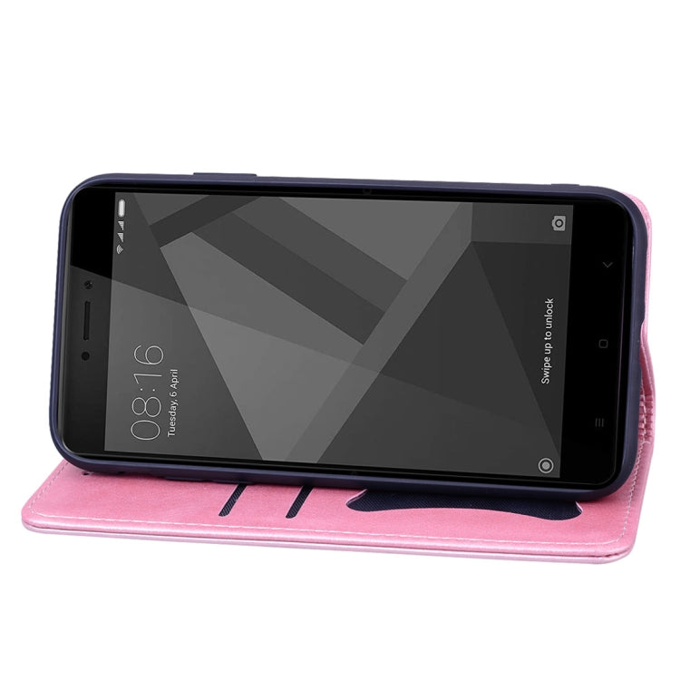 For Xiaomi Redmi 4X Business Stitching Horizontal Flip Leather Case with Double Folding & Bracket & Card Slots & Photo Frame & Wallet