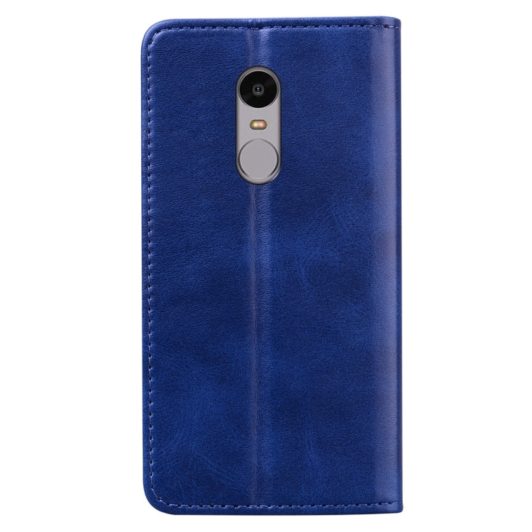 For Xiaomi Redmi Note 4 / Note 4 X Business Stitching Horizontal Flip Leather Case with Double Folding & Bracket & Card Slots & Photo Frame & Wallet