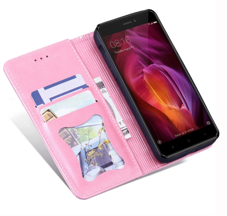 For Xiaomi Redmi Note 4 / Note 4 X Business Stitching Horizontal Flip Leather Case with Double Folding & Bracket & Card Slots & Photo Frame & Wallet