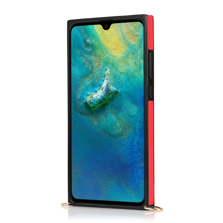 For Huawei Mate 20 Wrist Strap PU+TPU Shockproof Protective Case with Crossbody Lanyard & Holder & Card Slot