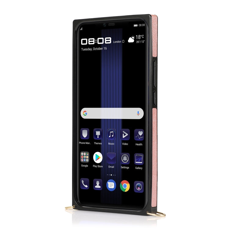 For Huawei Mate 20 Lite Wrist Strap PU+TPU Shockproof Protective Case with Crossbody Lanyard & Holder & Card Slot