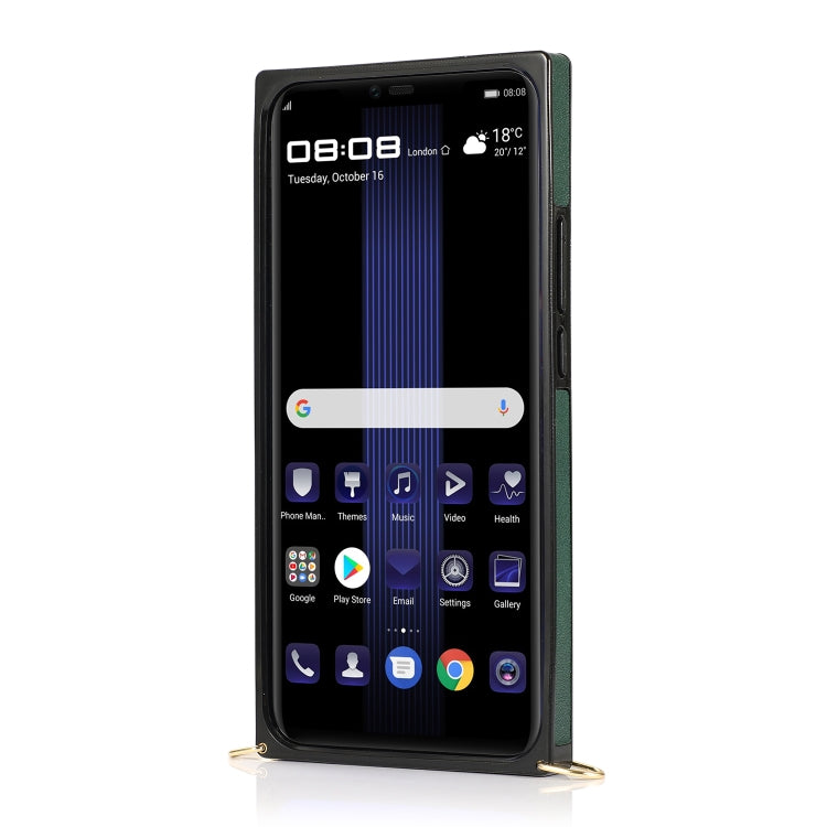 For Huawei Mate 20 Lite Wrist Strap PU+TPU Shockproof Protective Case with Crossbody Lanyard & Holder & Card Slot