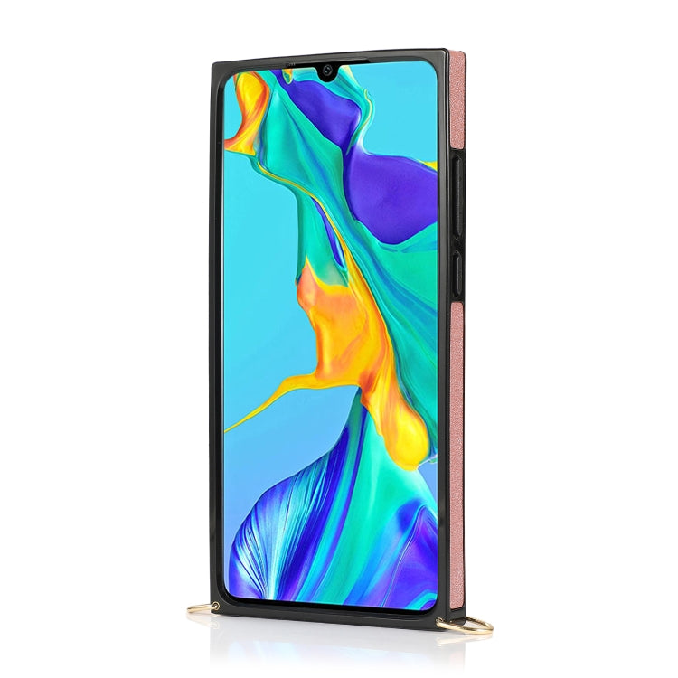 For Huawei P30 Wrist Strap PU+TPU Shockproof Protective Case with Crossbody Lanyard & Holder & Card Slot