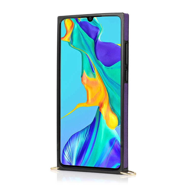 For Huawei P30 Wrist Strap PU+TPU Shockproof Protective Case with Crossbody Lanyard & Holder & Card Slot