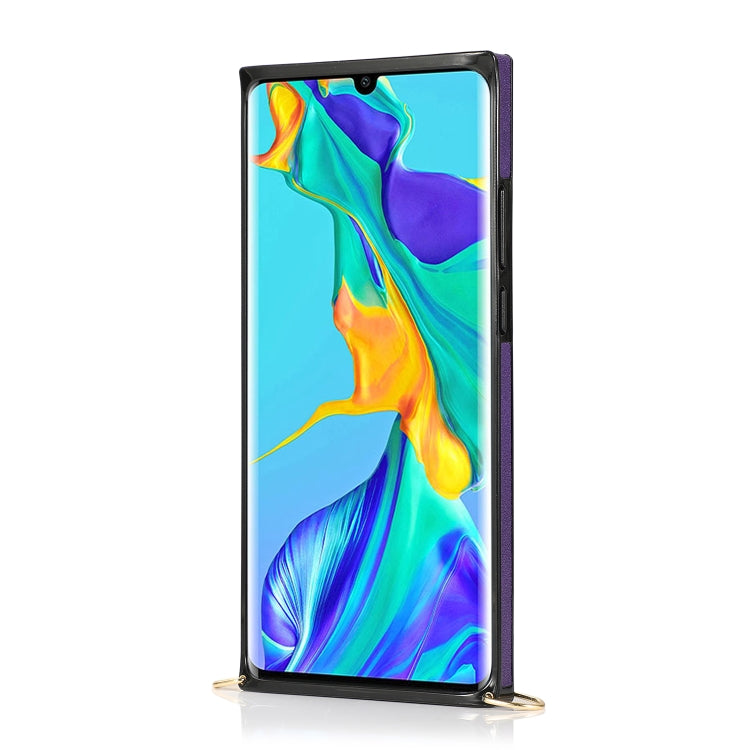 For Huawei P30 Pro Wrist Strap PU+TPU Shockproof Protective Case with Crossbody Lanyard & Holder & Card Slot