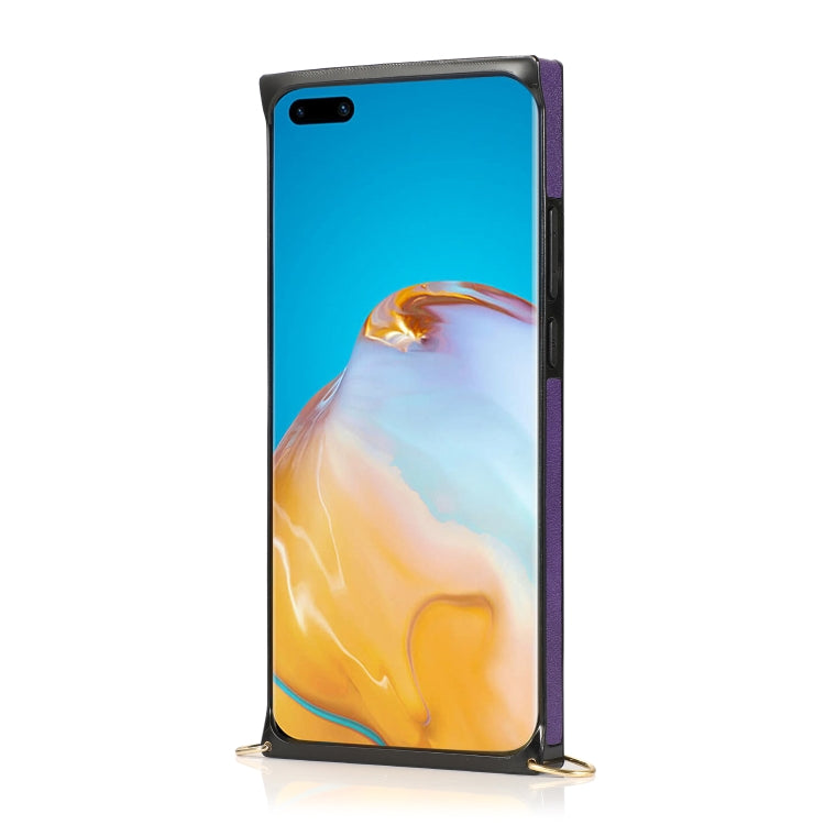 For Huawei P40 Pro Plus Wrist Strap PU+TPU Shockproof Protective Case with Crossbody Lanyard & Holder & Card Slot