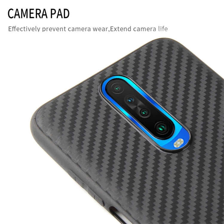 For Xiaomi Redmi K30 Carbon Fiber Texture TPU Protective Case(Black)