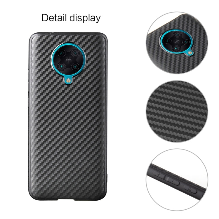 For Xiaomi Redmi K30 Pro Carbon Fiber Texture TPU Protective Case(Black)