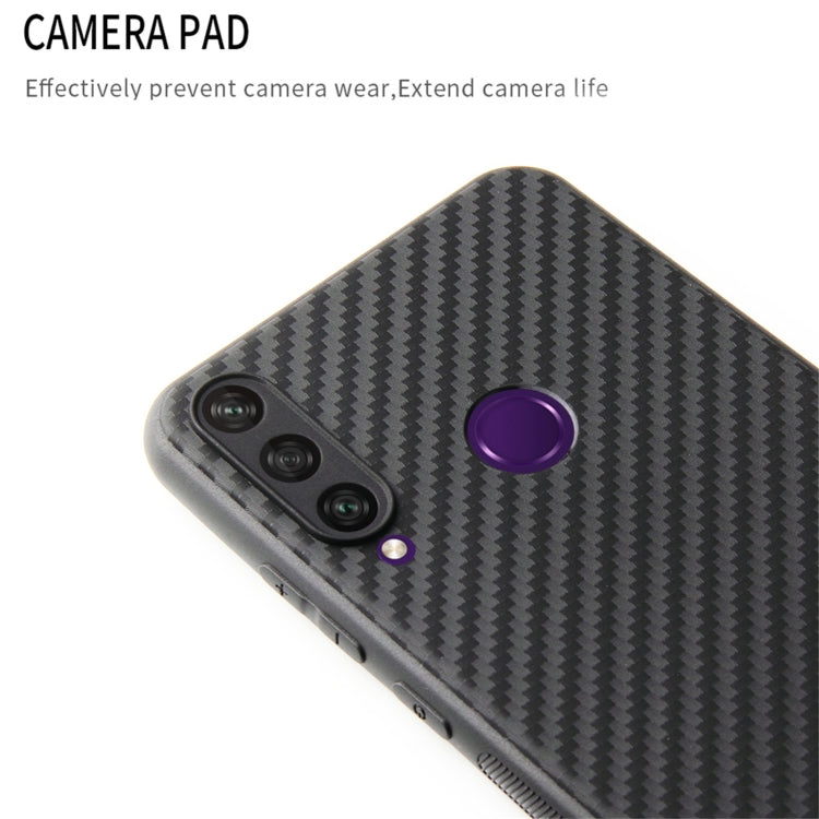 For Huawei Y6p Carbon Fiber Texture TPU Protective Case(Black)