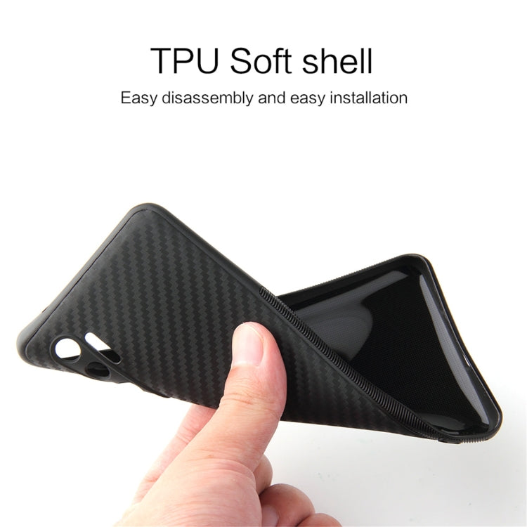 For Xiaomi Mi Note 10 Lite Carbon Fiber Texture TPU Protective Case(Black)