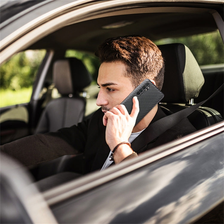 For Xiaomi Mi Note 10 Lite Carbon Fiber Texture TPU Protective Case(Black)