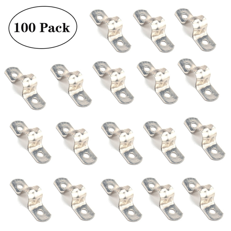 100 PCS M10 304 Stainless Steel Hole Tube Clips U-tube Clamp Connecting Ring Hose Clamp