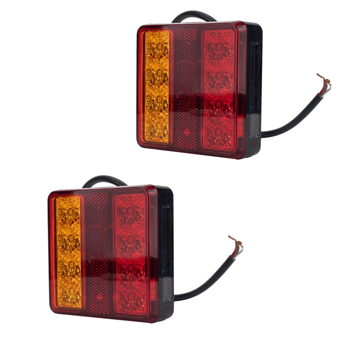 2 PCS Trailer / Truck A-type Square Shape 22LEDs Tail Light with License Plate Light Set