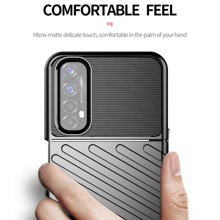 For OPPO Realme 7 Thunderbolt Shockproof TPU Protective Soft Case(Blue)