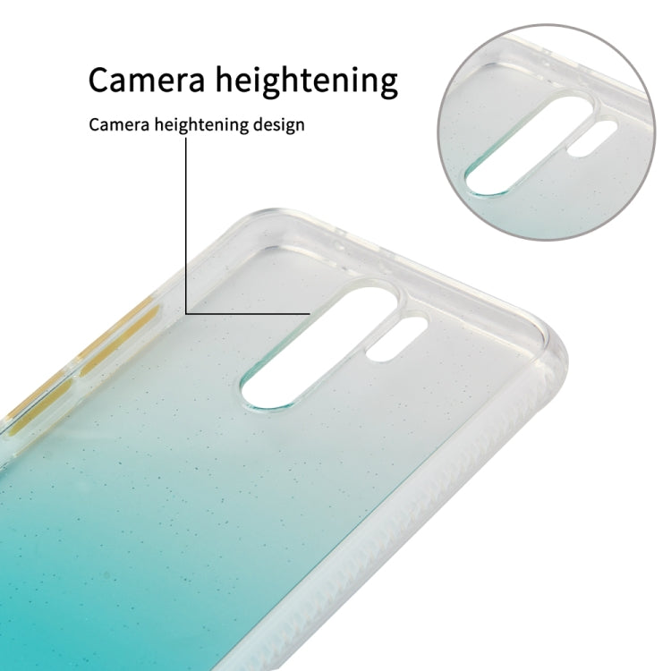 For Xiaomi Redmi 9 Gradient Shockproof TPU + Acrylic Protective Case with Detachable Buttons