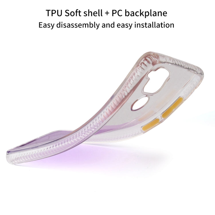 For Xiaomi Redmi Note 9 Gradient Shockproof TPU + Acrylic Protective Case with Detachable Buttons