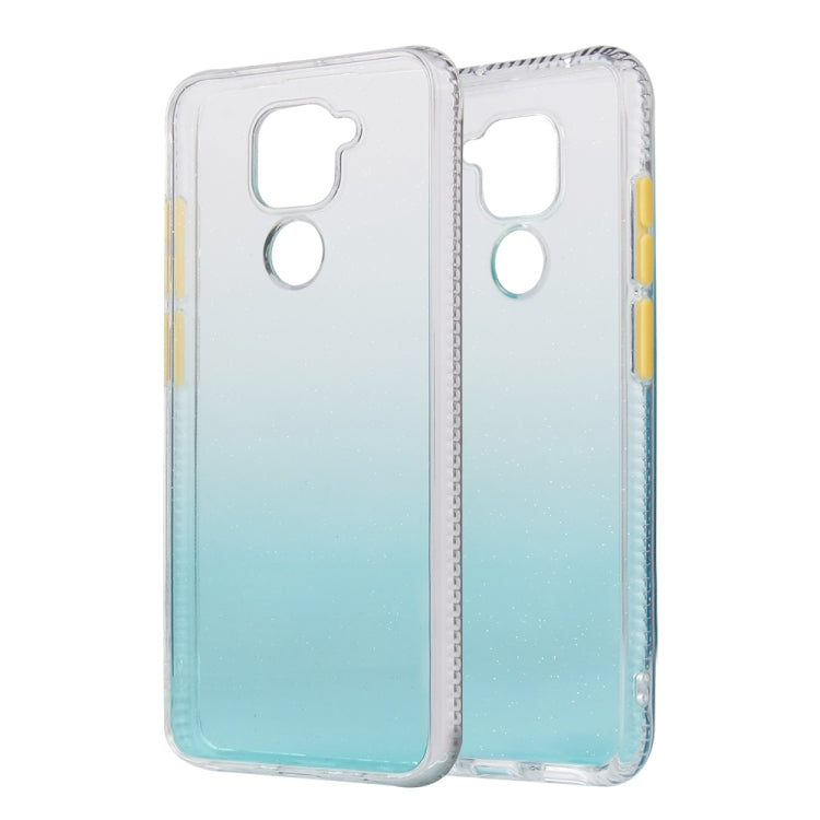 For Xiaomi Redmi Note 9 Gradient Shockproof TPU + Acrylic Protective Case with Detachable Buttons